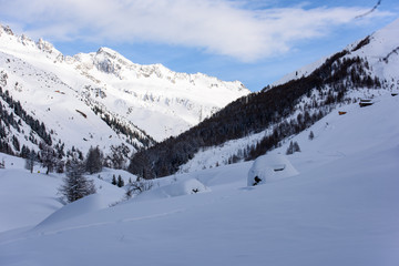 Fototapeta premium The enchanted valley. Val Aurina in winter