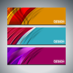 Naklejka premium Vector Illustration of Abstract Banner Background for website headers and advertising design