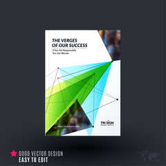 Design of brochure, abstract annual report, cover modern