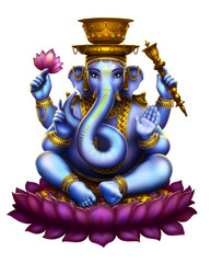 Ganesha white background