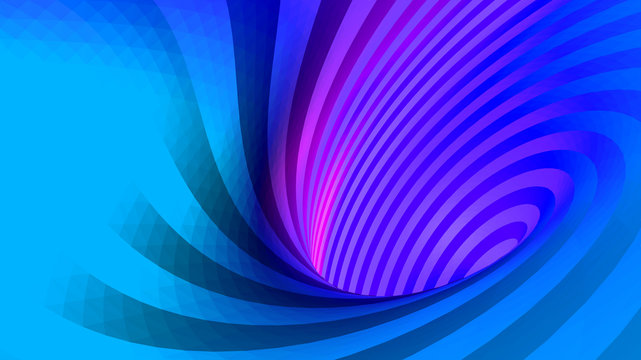 vector optical illusion, twisted abstraction, background of colored triangles