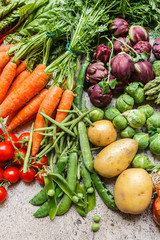 fresh vegetables closeup