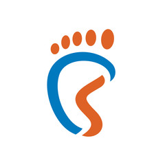 Vector Foot Logo Template.