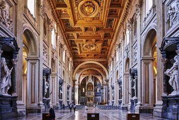 Erzbasilika von San Giovanni in Lateran Rom Italien - obrazy, fototapety, plakaty
