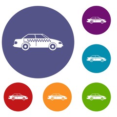 Taxi icons set