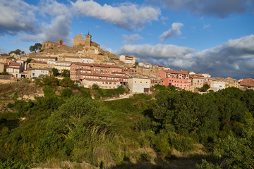 Fototapeta na wymiar San Vicente de la Sonsierra village in La Rioja province, Spain