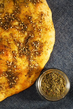 Zaatar spice mix with naan bread
