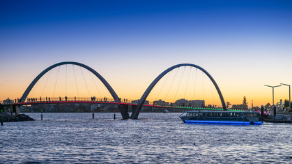 Elizabeth Quay Ferry at Sunset