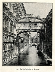 Bridge of Sighs from Doge's Palace to New Prison, around 1890 (from Spamers Illustrierte  Weltgeschichte, 1894, 5[1], 484)