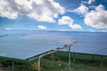 Solar panel and Satellite, photovoltaic and Satellite, alternative electricity source - concept of...