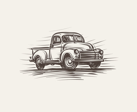 6 287 Best Vintage Truck Drawing Images Stock Photos Vectors Adobe Stock