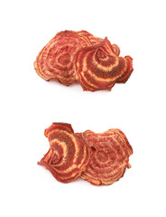 Vegetable chips isolated