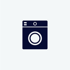washing machine icon, vector illustration. domestic icon vector
