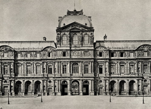 Western facade of the Louvre Palace around 1890 (from Spamers Illustrierte  Weltgeschichte, 1894, 5[1], 492/493)