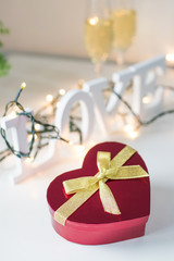 valentine's day heart shaped gift box