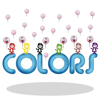 colori d'infanzia con palloncini