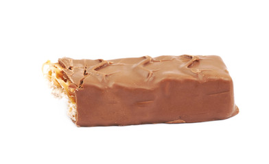 Chocolate candy bar isolated