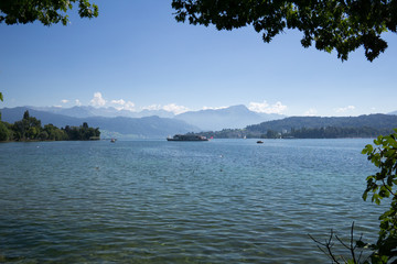 Cruise ship on lake Lucerne, Switzerland, Europe