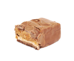 Chocolate candy bar isolated