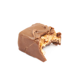 Chocolate candy bar isolated