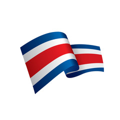 Obraz na płótnie Canvas Costa Rica flag, vector illustration