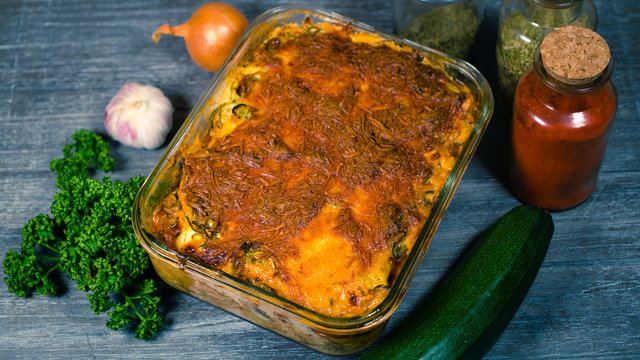 Zucchinilasagne 1