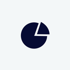 chart pie icon, vector illustration. diagram icon vector