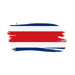 Fototapeta premium Costa Rica flag, vector illustration