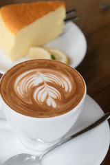 cappuccino and orange cake