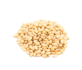 Pile of pine nuts isolated