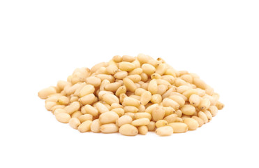 Pile of pine nuts isolated