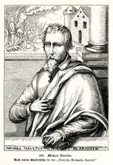 Michael Servetus, Spanish theologian and physician (from Spamers Illustrierte  Weltgeschichte, 1894, 5[1], 506)