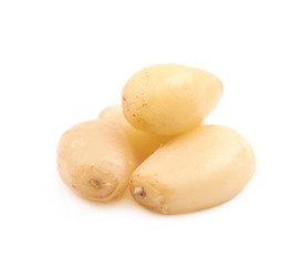 Pile of pine nuts isolated