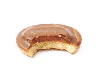 Biscuit cake with filling isolated