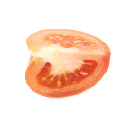 Ripe red tomato isolated