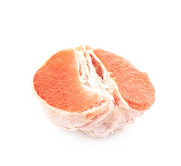 Juicy red grapefruit isolated