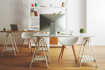 Modern interior with workplace