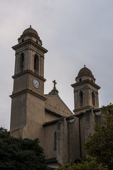 Corsica, 03/09/2017: vista della chiesa parrocchiale di San Giovanni Battista, la più grande...