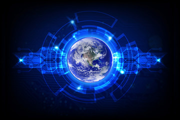 Global with geometric technology background