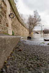 Flood of the Seine 2018 in Paris France