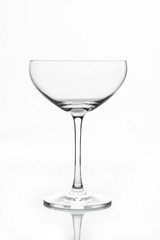 empty wine glass isolated on white background