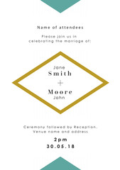 Wedding invitation Green theme