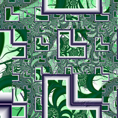 Pattern of broken mirrors. 3D surreal illustration. Sacred geometry. Mysterious psychedelic relaxation pattern. Fractal abstract texture. Digital artwork graphic astrology magic