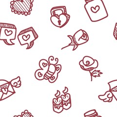 seamless pattern about valentines day. valentines day seamless pattern. background for valentines day. Vector Illustration.