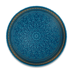 Ornament on a label, vector