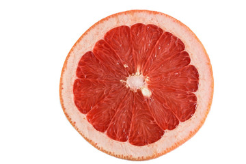 Grapefruit on white isolated background