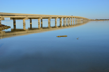 The bridge from Dauphin Island to the mainland.
