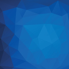 Fototapeta premium Abstract triangle background in deep blue tones.