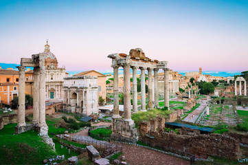 Obraz na płótnie Canvas Forum - Roman ruins in Rome, Italy