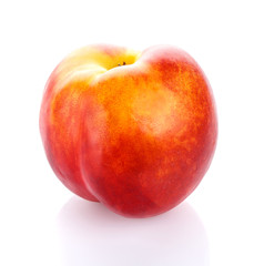 Peach isolated on white.
